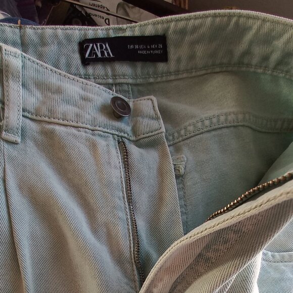 Zara light turquoise barrel fit jeans - Picture 12 of 12